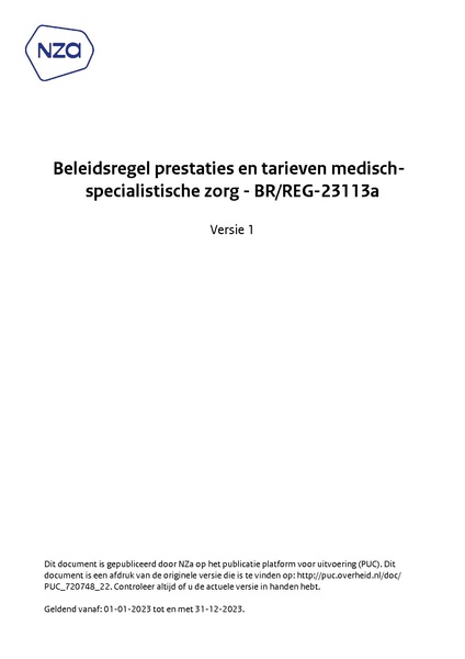 Bestand:Beleidsregel prestaties en tarieven medisch-specialistische zorg - BRREG-23113a.pdf